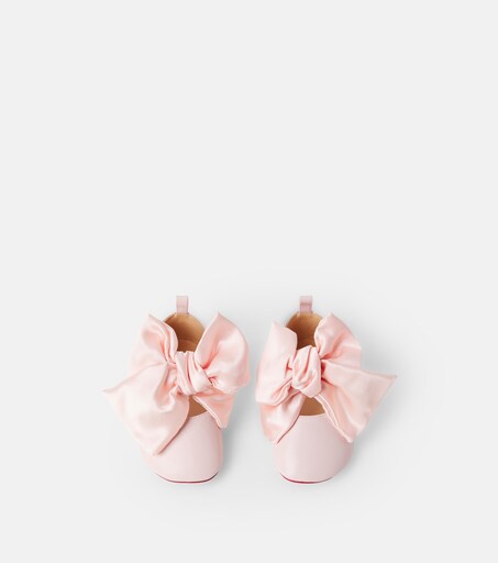 Christian Louboutin Kids 베이비 루 바베 가죽 발레 플랫