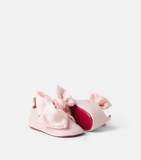 Christian Louboutin Kids 베이비 루 바베 가죽 발레 플랫
