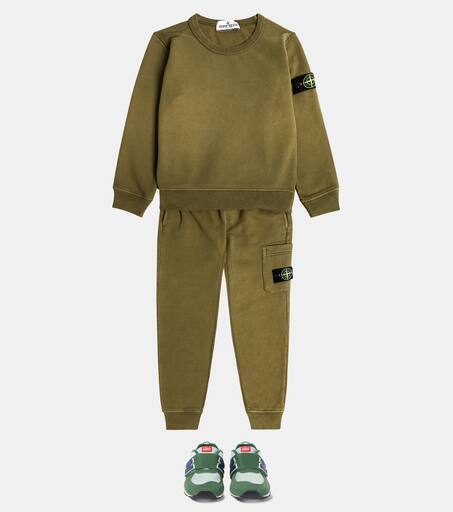 Green hot sale tracksuit junior