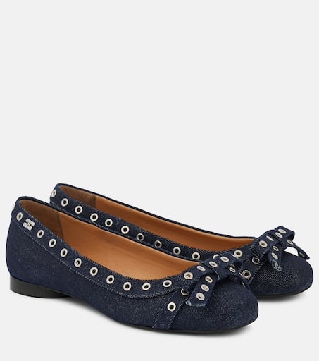 【関税＆送料込み】Ganni Blue Ballet Shoes With Double Buck P00946286.jpg