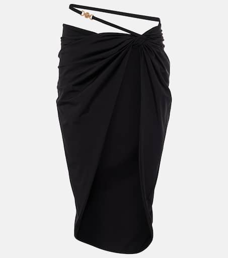 Jersey beach cover-up in black - Versace | Mytheresa