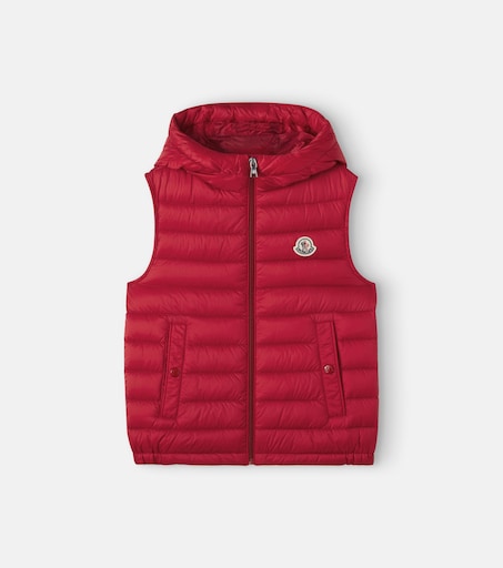 Uzzay hooded down vest in red - Moncler Enfant | Mytheresa