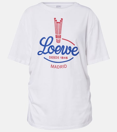Logo jersey T-shirt in white - Loewe | Mytheresa