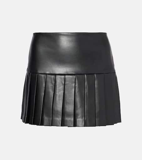 leather tennis skirt pleated