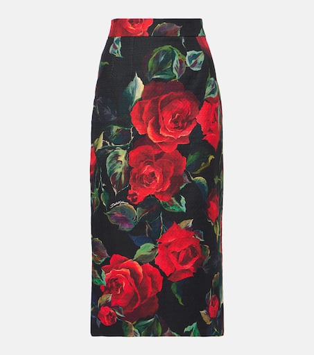 スカート Dolce&Gabbana Pink Wool Pencil Skirt DOLCE & GABBANA Skirt Pink Wool Knee Long A-Line Pencil IT36