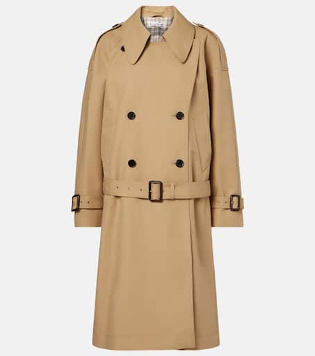 Cotton satin trench coat in beige - Acne Studios | Mytheresa