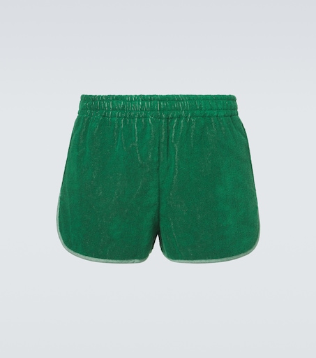 Versace Logo cotton terry shorts