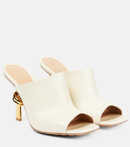 Bottega Veneta★素敵！White Leather Mules Bottega Veneta White Pointed Leather Madame Mules Size 40