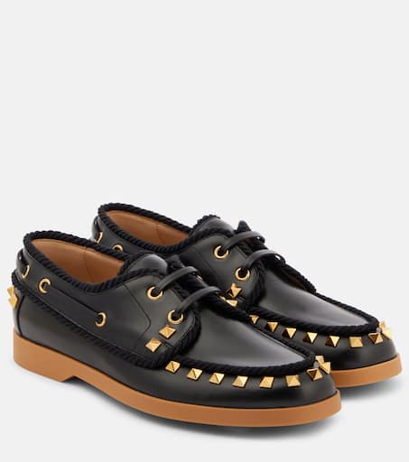 【Valentino Garavani】 Palm Avenueスエード boatシューズ Palm Avenue suede boat shoes in beige - Valentino Garavani