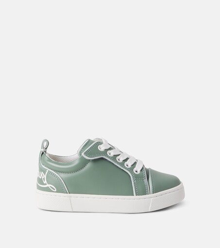 Christian Louboutin Kids 퍼니토 가죽 스니커즈