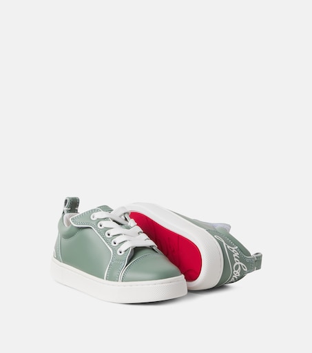 Christian Louboutin Kids 퍼니토 가죽 스니커즈