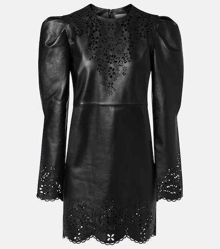 Nala laser-cut leather minidress in black - Isabel Marant | Mytheresa