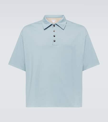 Tシャツ・カットソー BOTTEGA VENETA Midnight Blue Cashmere Polo Shirt P00935074.jpg