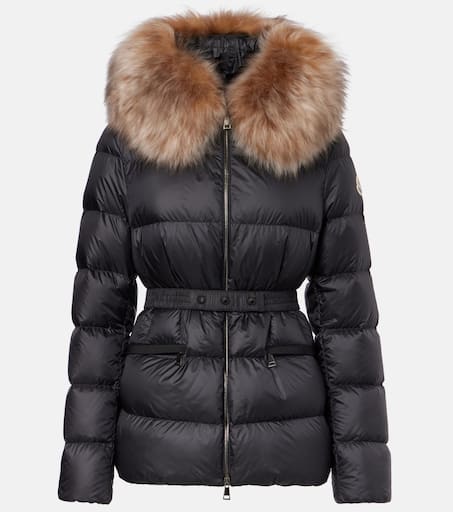 『MONCLER』Badyf Shearling-Trimmed Down Jacket★Black★ Moncler Badyf Shearling-Trimmed Down Jacket in Black | Lyst