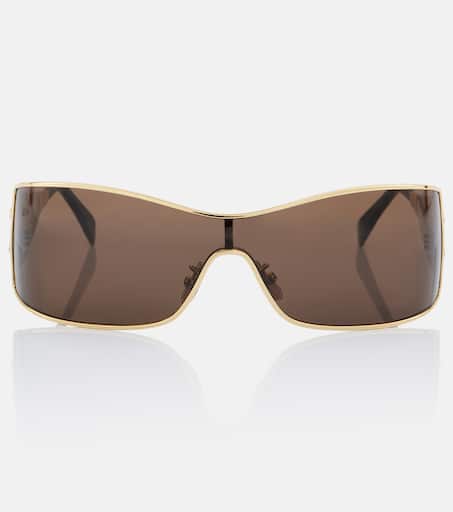 サングラス Celine Eyewear Triomphe l Racer shield sunglasses Triomphe Metal Racer shield sunglasses in brown - Celine