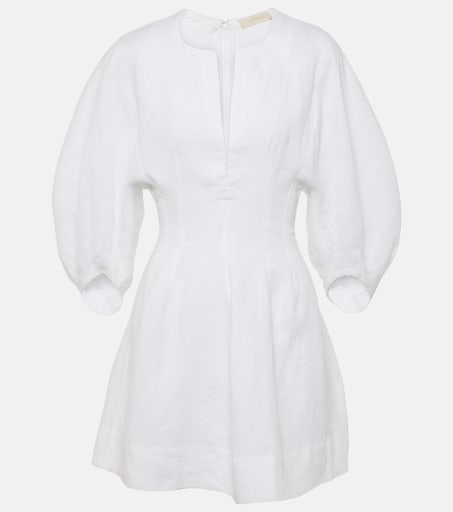 Minikleid Soleil aus Leinen in Weiß - Faithfull | Mytheresa