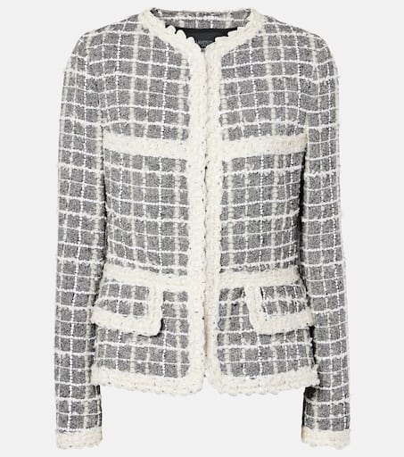 コート GIAMBATTISTA VALLI CHECKED BOUCLE COAT Tweed Check Long Sleeve Dress | GIAMBATTISTA VALLI – Marissa