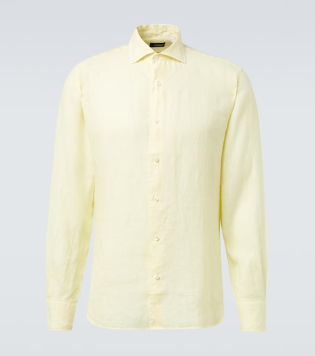 Linen shirt in yellow - Thom Sweeney | Mytheresa