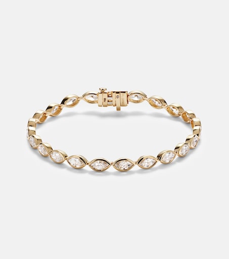 18kt gold tennis bracelet with diamonds