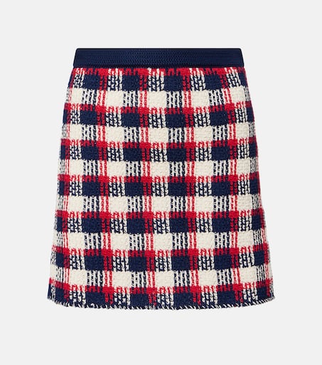 【送料&関税込】Valentino Multicolor Wool Skirt Checked cotton miniskirt in multicoloured - Valentino