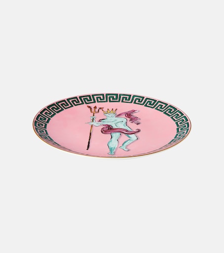 Il Viaggio di Nettuno charger plate by Luke Edward Hall in pink