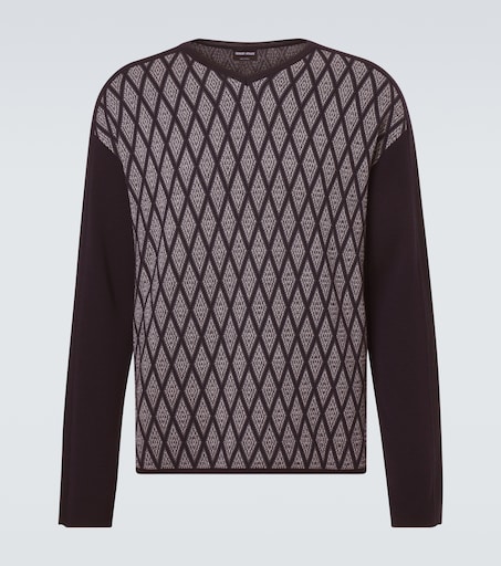 Giorgio Armani Wool and cashmere jacquard sweater