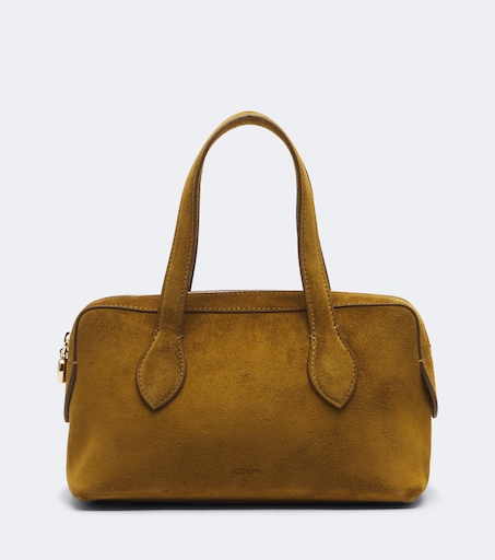 Loaf Mini suede top-handle bag