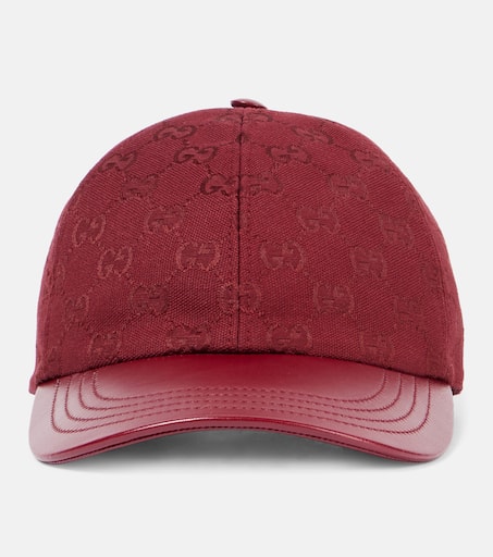 GG leather baseball cap in red - Gucci | Mytheresa
