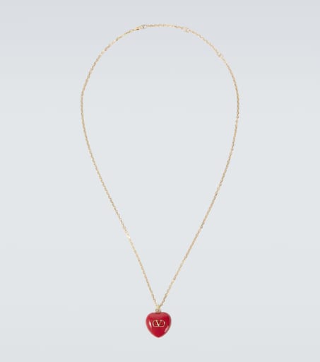 ネックレス・ペンダント VALENTINO SS25 \"COEUR \" NECKLACE (6W2J0Y07LTD QYL) Valentino Garavani: Off-White Coeur Royal Necklace | SSENSE
