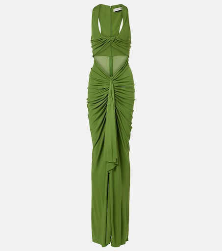 green emerald velvet dress Genesis Kelly Green Mesh Ruched Dress, Small / Kelly Green
