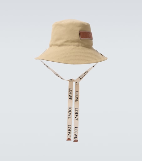 Paula's Ibiza logo canvas bucket hat in beige - Loewe | Mytheresa