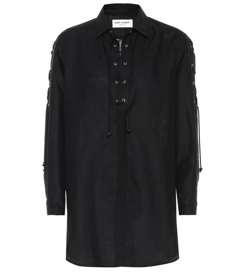 Cotton and linen shirt | Saint Laurent