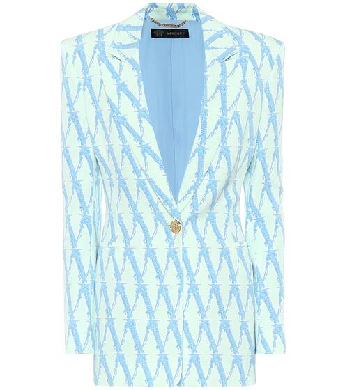 حصرياً لدى Mytheresa - جاكيت بلايزر من الكادي بطبعات Virtus | Versace