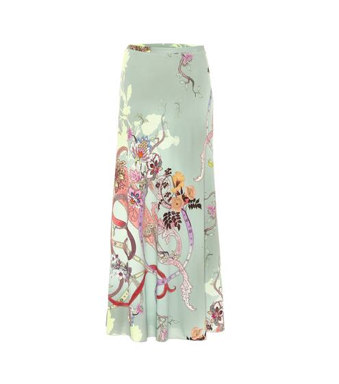 Print silk-blend maxi skirt | Etro