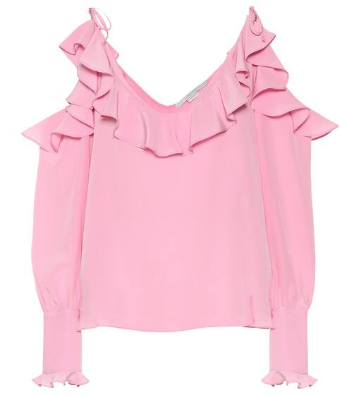 Cold-shoulder silk blouse | Stella McCartney