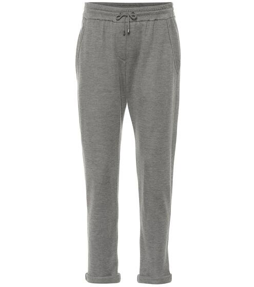 Cotton and silk-blend trackpants | Brunello Cucinelli