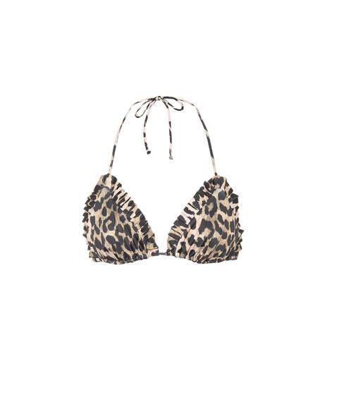 Leopard print bikini top | Ganni