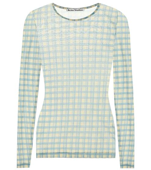 Checked jersey top | Acne Studios