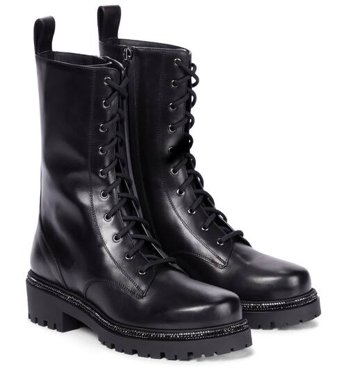 womens leather combat boots