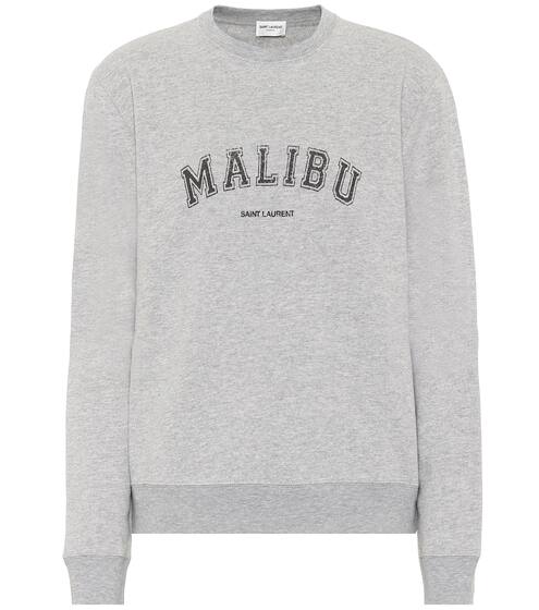 Cotton-blend jersey sweatshirt | Saint Laurent