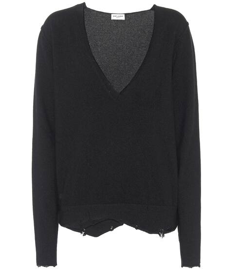 Distressed cashmere sweater | Saint Laurent
