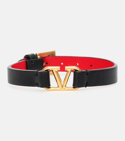 Valentino Garavani VLOGO leather bracelet | Valentino