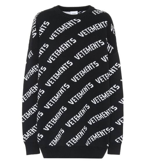 Logo cotton and cashmere sweater | Vetements