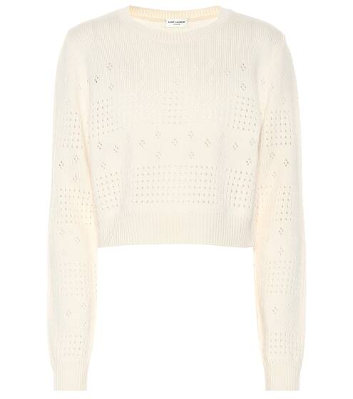 Wool-blend cropped sweater | Saint Laurent