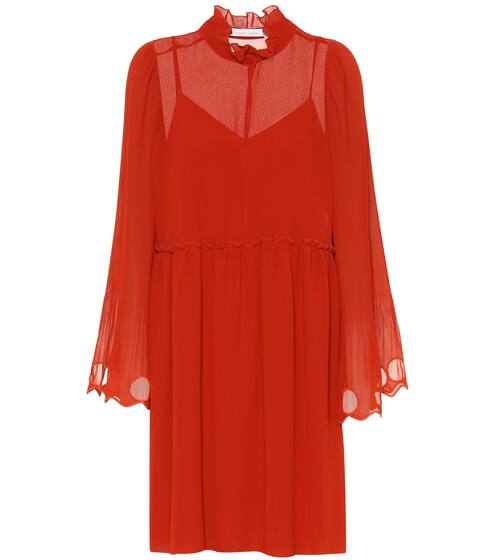 Ruffled georgette dress | See By Chloé