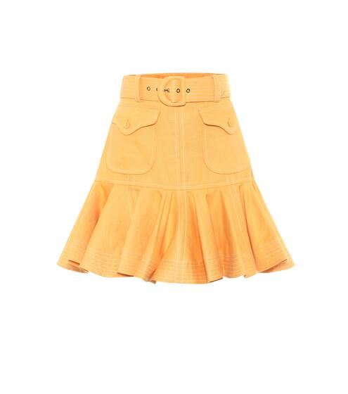 Super Eight linen miniskirt | Zimmermann