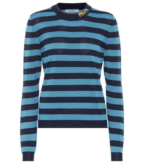 Striped wool-blend sweater | Prada