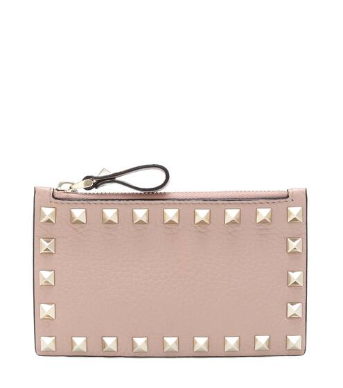 Valentino Garavani Rockstud leather card holder | Valentino