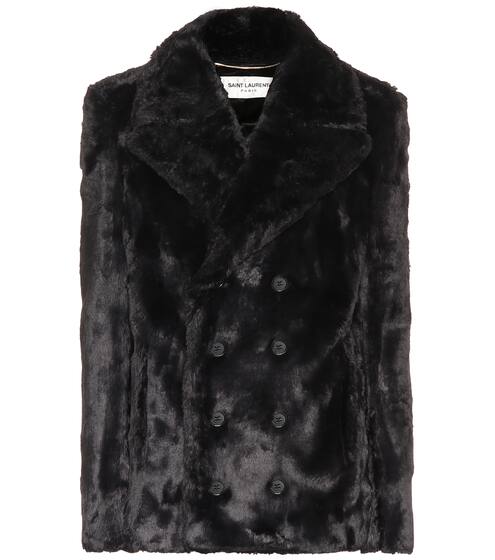 Faux fur pea coat | Saint Laurent