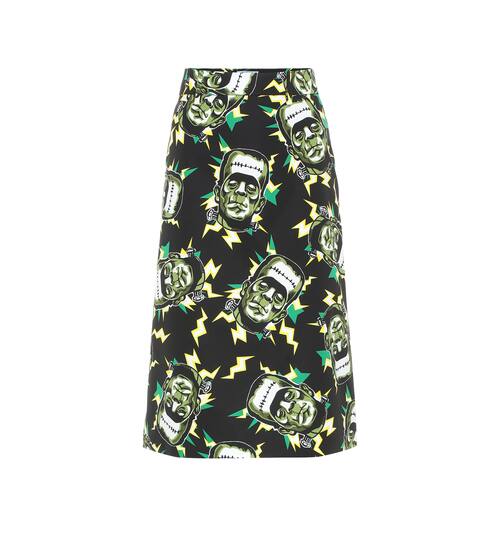 Printed cotton-poplin skirt | Prada